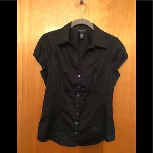 Banana Republic black blouse size 8